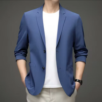 Ultra-Thin Breathable Elastic Blazer - Dark Blue / S - HIS.BOUTIQUE