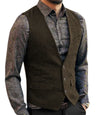 Debonair Wool Waistcoat - Coffe / S - HIS.BOUTIQUE