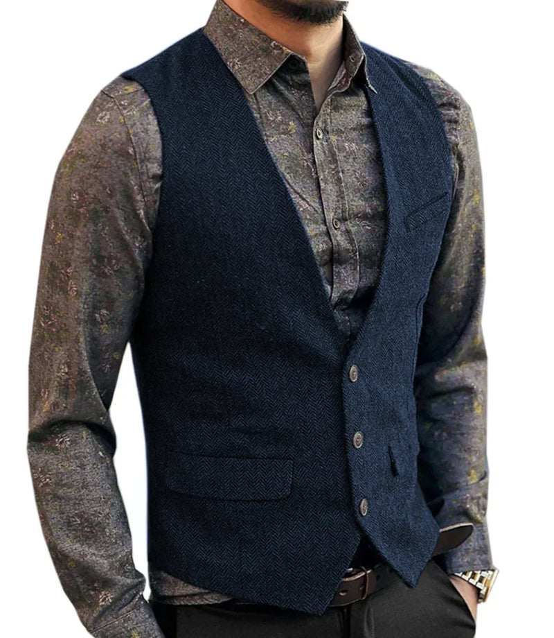 Debonair Wool Waistcoat - navy / S - HIS.BOUTIQUE