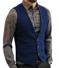 Debonair Wool Waistcoat - royal blue / XL - HIS.BOUTIQUE